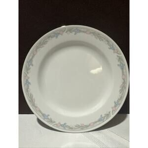 Illusions by Excel Bread and Butter Plate 6.5” Floral Rim Pastel China Set Of 4